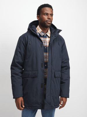 Exact Men's Navy Parka Jacket
