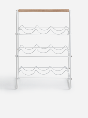 H & S Collection Wine Rack Metal For 9 Bottles