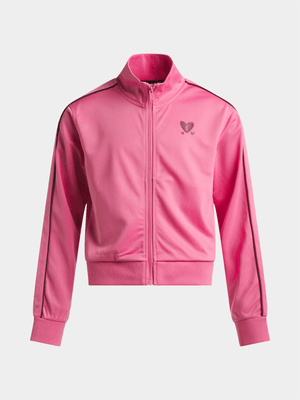 Girls Zip Through Tricot Sweat Top