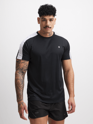 TS Mens Football Black/White Tee