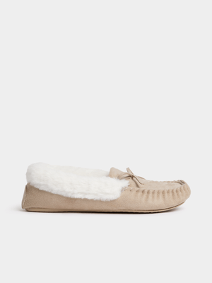 Jet Women's Taupe Mocassin Slippers