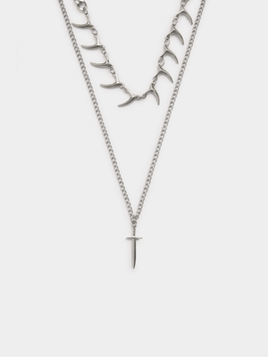 The FIX Women's Silver Shark Tooth Necklace