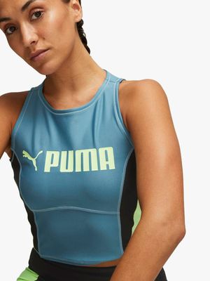Puma Womens Fit Eversculpt Blue Tank Top
