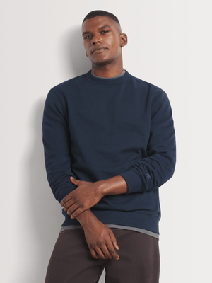 Markham Men's Basic Navy Crewneck