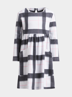 Exact Older Girl's Black & White Checked Dress