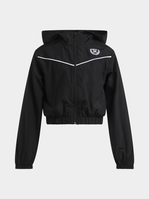 Jet Teen Girls Black Zip Through Active Top