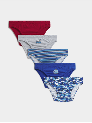 Jet Younger Boys Multicolour 5 Pack Briefs