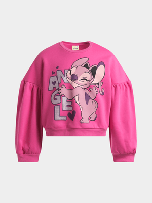 Jet Older Girls Pink Angel Cropped Active Top