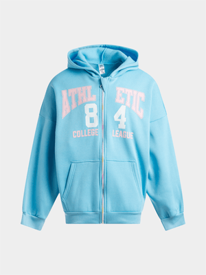 Jet Older Girls Blue Zip Through Active Top