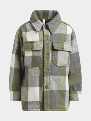 Exact Younger Boy's Fatigue Checked Shacket