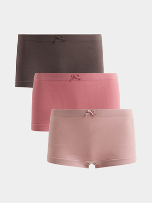 Jet Women's Multicolour 3 Pack Seamless Boy Leg