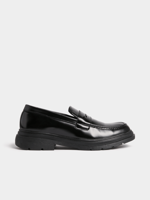 The FIX Men's Black Penny Loafers
