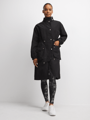 TS Womens Longer Length Black Anorak Jacket