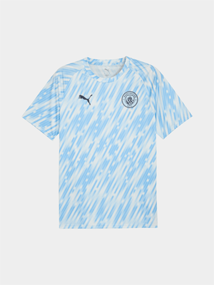 Puma Mens Manchester City Prematch Light Blue Jersey