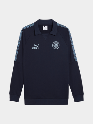 Puma Mens Manchester City King Navy Drill Top