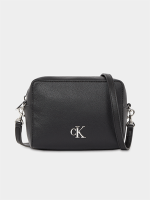 Calvin Klein Black Acc Minimal Monogram Camera Bag