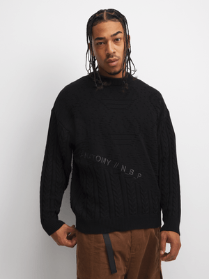 Anatomy Men's Black Knit Sweat Top