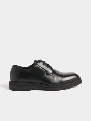 Markham Men's Square Toe Derby Black Smart Shoes