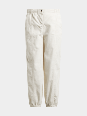 Exact Older Girl's White Corduroy Pants