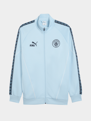 Puma Mens Manchester City King Anthem Light Blue Top