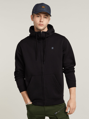 G-Star Men's Core Zip-Through Black Sweater