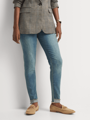 News Denim Rip & Repair Hem Super Skinny Jeans