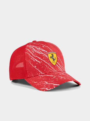 Puma Unisex Ferrari Race Colour Trucker Red Cap