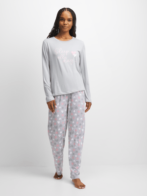 Jet Women's Grey Sleep All Day Pyjama Set