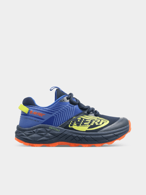 Hi-Tec Junior Grade-School Fuse Trail Nerf Blue/Navy/Lime Trail Running Shoes