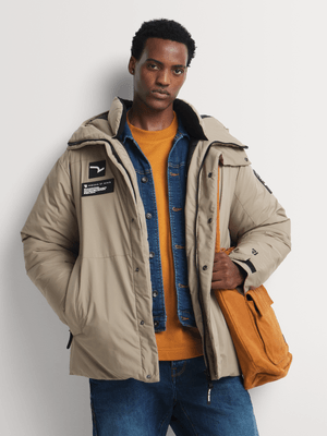 Relay Jeans Men's Puffer Tan Jacket