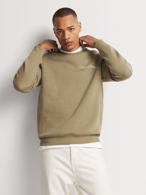 Relay Jeans Men's Cutline Chartreuse Sweater
