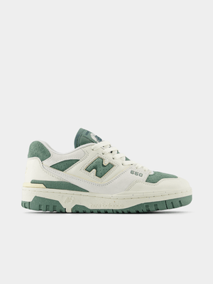 New Balance Women's 550 Sea-Salt/Green Sneaker