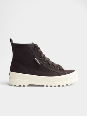 Women's Superga 2341 Cotu Alpina Canvas Brown/White Boot