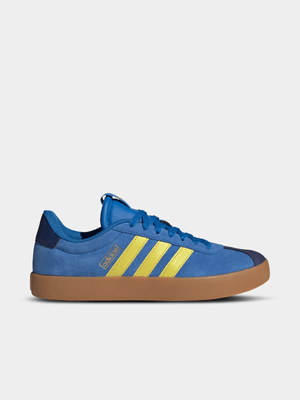 adidas Mens VL Court 3.0 Blue/Yellow Sneakers