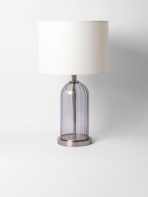 Fluted Glass Base Table Lamp