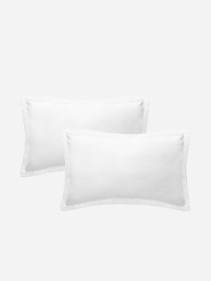 Volpes Egyptian Cotton 600tc Oxford White Pillowcase Pair
