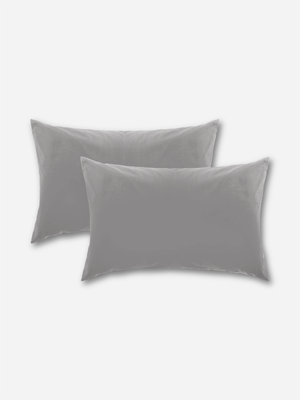 Volpes Egyptian Cotton 300tc Grey Pillowcase Pair