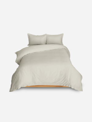 Volpes Egyptian Cotton 800tc Oxford Natural Duvet Cover Set