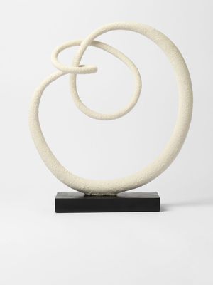 Sculpture Curling Circle Resin 39.8 x 36 x 9.5cm