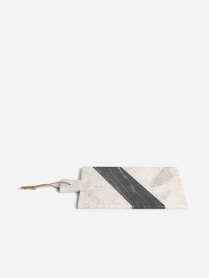Jet Home Grey/White Rectagular Marble Cheeseboard