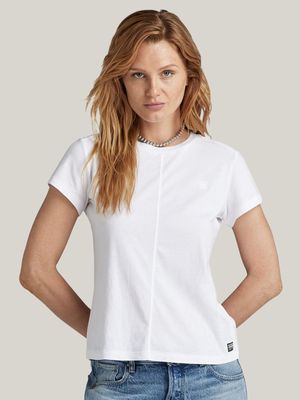 G-Star Women's Front Seam White T-Shirt