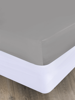 Volpes Egyptian Cotton 300tc Grey Fitted Sheet