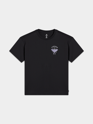 Converse Women's Mystic Butterfly Black Oversized T-Shirt