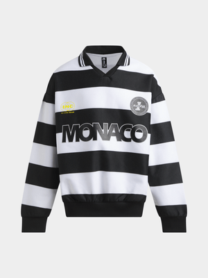 Jet Teen Boys Black/White Monaco Golf Shirt