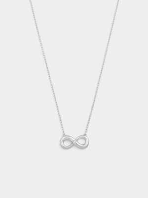 Sterling Silver Lab Grown Diamond Infinity Pendant