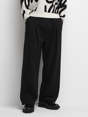 The FIX Men's Black Pleated Baggy Jogger