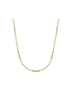 Yellow Gold & Sterling Men's bonded together Figaro Chain