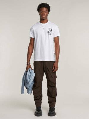 G-Star Men's Text Chest Graphic White T-Shirt