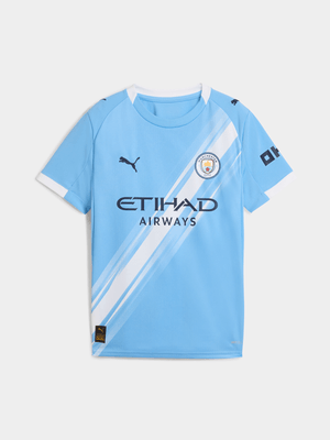 Puma Youth Manchester City Home 25/26 Blue Stadium Jersey