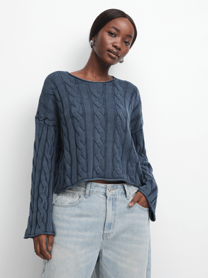 Vans Women's Mila Blue Cable Knit Jersey